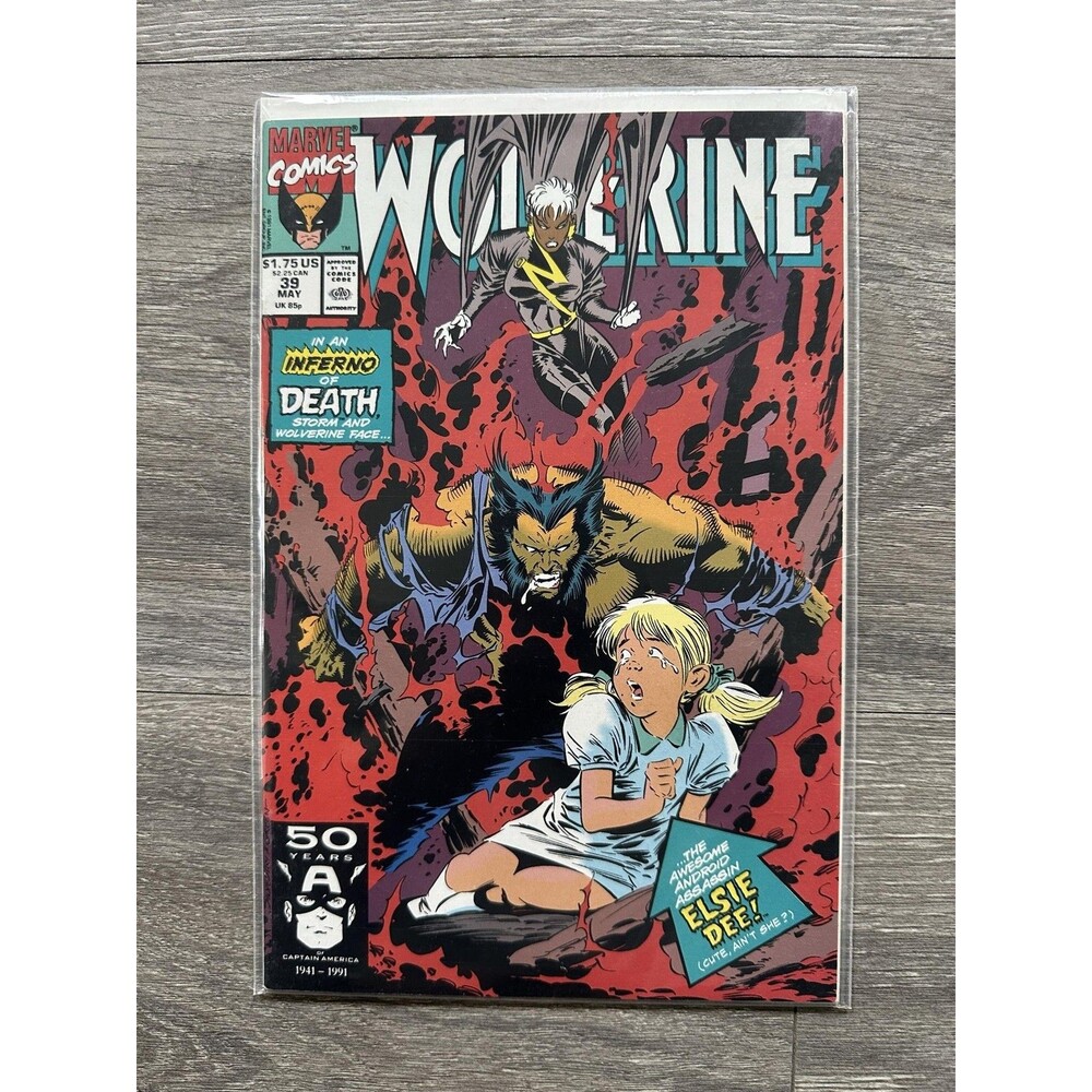 Marvel Wolverine #39 Single Issue Comic 1991 Color Copper Age X-Men Elsie Dee